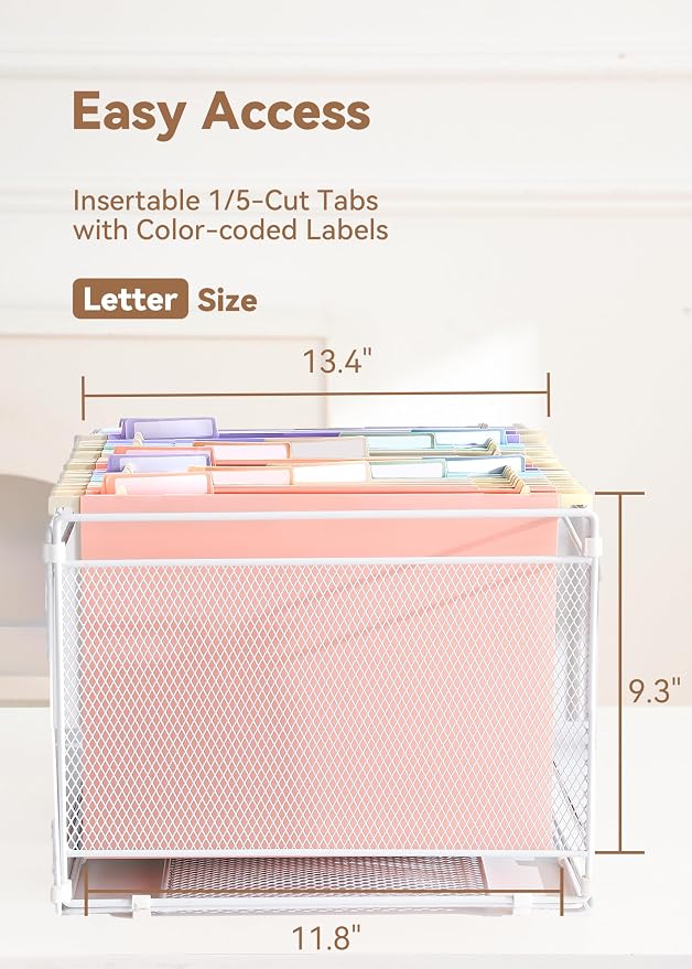 SortRax Plastic Extra Capacity Hanging File Folders, Heavy Duty - Image 4