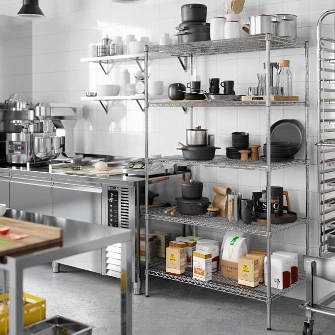 Regal Altair 24" Deep x 42" Wide x 74" Height Wire Shelving Kit | 5-Tier | NSF - Image 6
