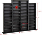 Prepac 4 Column Tall Cabinet Media, Quad Width Wall Storage - Image 3