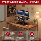 SANODESK 42" Electric Standing Desk Converter, Height Adjustable Riser - Image 3
