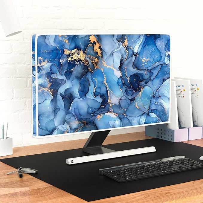 Baocicco Navy Blue Gold Marble Waterproof TV Dust Cover 45, 48 Inch Creative - Image 6