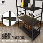 CAPHAUS 2 Tier Small Bookshelf, 24 Inch Width Free Standing Shelf, Bookcase - Image 6