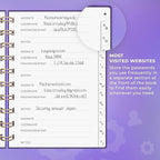 Clever Fox Password Book Spiral – Mini Internet Address & Password Organizer - Image 4