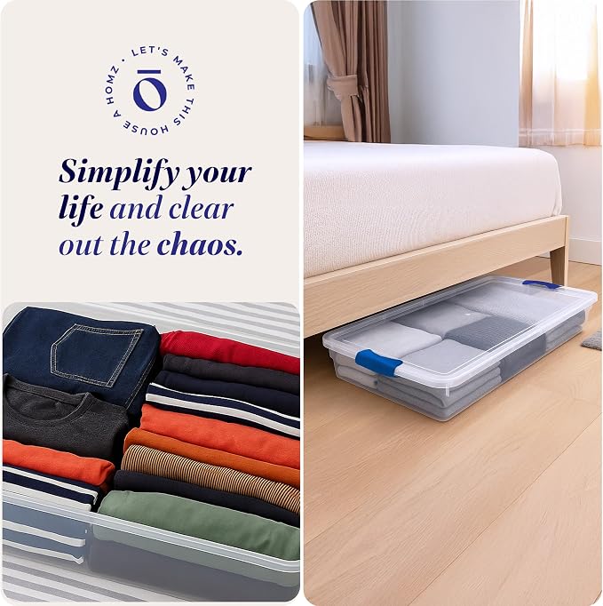 HOMZ 2-Pack Under Bed Storage, 60 Quart, and Towels - Image 6