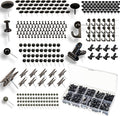 418 Pcs Push Pins Set, 8 Types Black Thumb Tacks by Modpion