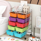 GOFLAME 10-Drawer Rolling Storage Cart, Art Craft Storage Organizer on Wheels - Image 7