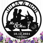 Custom Motorcycle Couple Metal Signs Personalized Couple Name Sign Motorbikes by HengMeiZiK