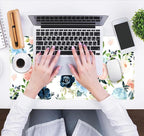 Pink Blue Floral Desk Mat Mousepad Cute Flowers Mouse Pad Gaming XL Large - Image 5