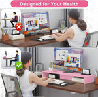 TV Riser Stand with LED Lights, 42.5" Super Large Monitor Stand Riser, Tabletop - Image 5
