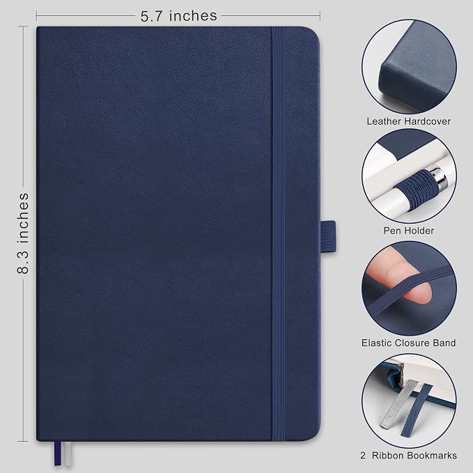 RETTACY Bullet Dotted Journal Notebook, 320 Numbered Pages, A5 Medium Size - Image 2