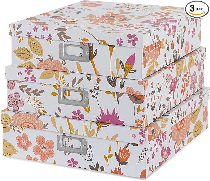 Soul & Lane Floral Collage Decorative Cardboard Boxes by SoulLane