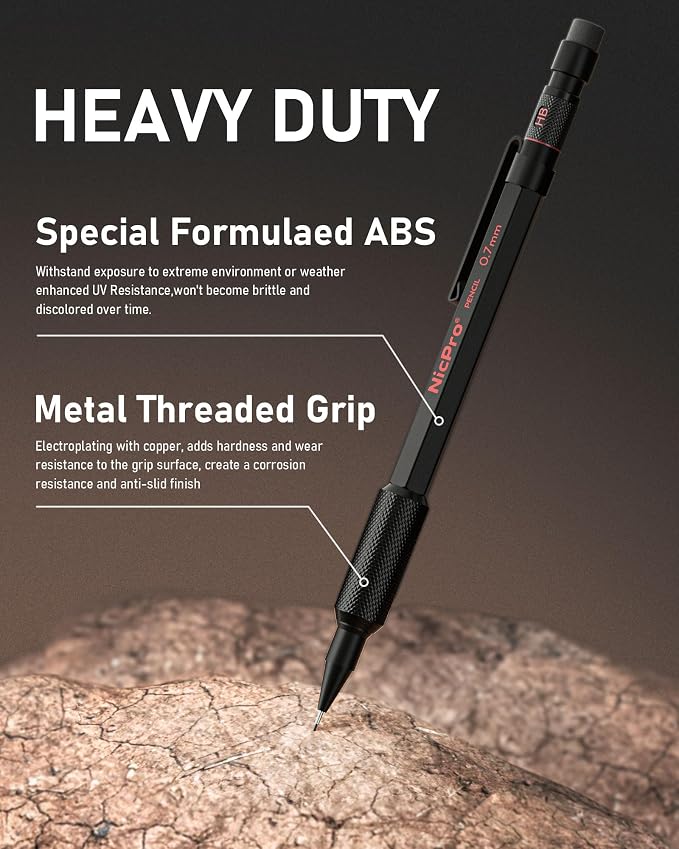 Nicpro 0.5 mm & 0.7 mm Mechanical Pencil Set - Image 5