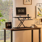 FLEXISPOT 32-inch Height Adjustable Standing Desk Converter, Quick Sit to Stand - Image 2