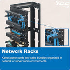 ICC 1.25” Plastic Cable Management Ring, Rack or Wall Mount - Image 6