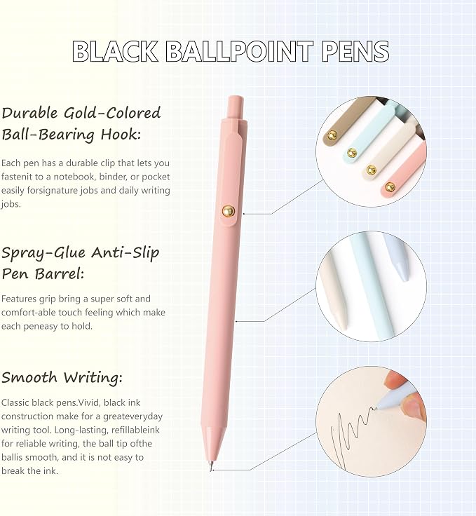 CRYLLIS Gel Pens, Smooth Writing Nursing, Fine Point, Office Supplies Pack - Image 3
