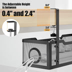 Under Desk Cable Management Tray Black, Cinati Wire Organizers No Drill - Image 2