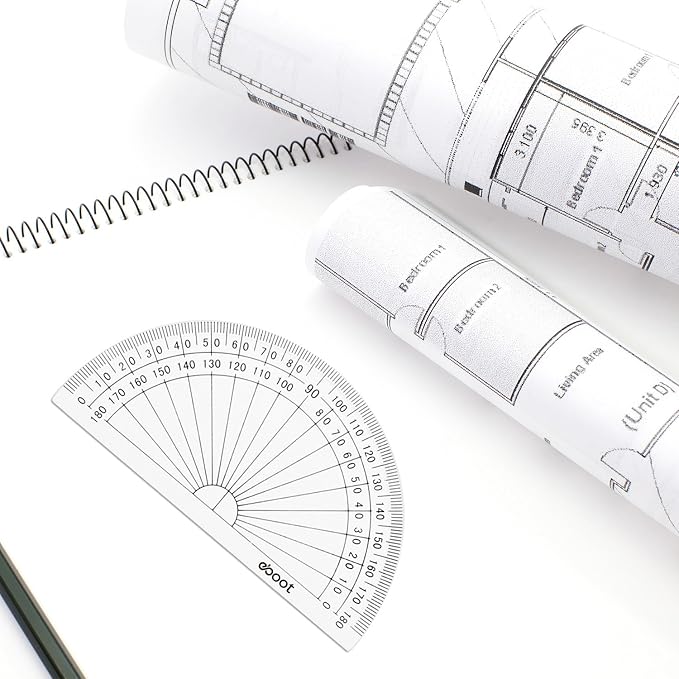 20 Pack Plastic Protractor, 180 Degrees Protractor - Image 6