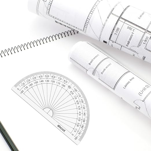 eBoot 28 Pack Clear 180 Degree Plastic Protractors - Image 6