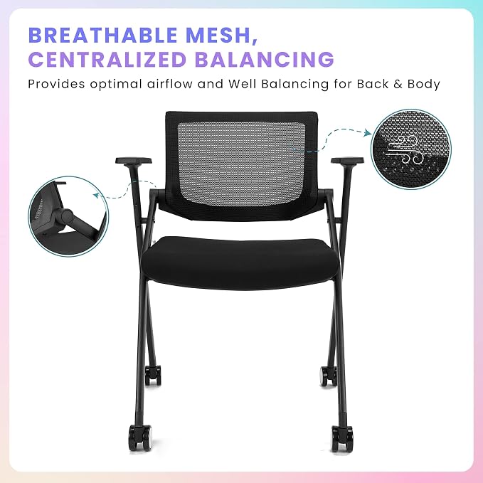 40 Pack Chairs Stackable Conference Room Chairs - Image 6