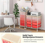 Giantex 12 Drawer Rolling Storage Cart Tools Scrapbook Paper Office School - Image 8