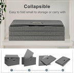 Graciadeco Medium 15" 21 Quart Collapsible Stackable Storage Bins - Image 4