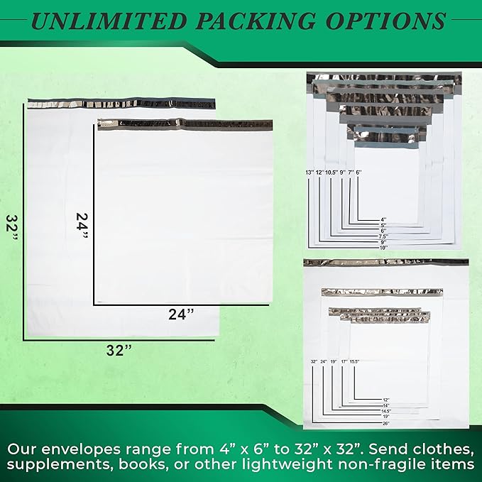 4000 Pack Secure Seal White Poly Mailers - Image 3