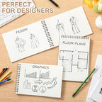 Engrowtic 1 Pack Graph Paper Spiral Notepad A5 Top Wirebound Notepad Grid - Image 3