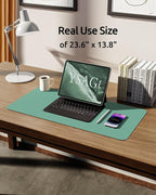 YSAGi Leather Desk Protector, Office Mat, Large Mouse Mat, Non-Slip PU Leather - Image 5