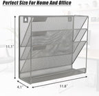 EASEPRES Desk File Organizer Mesh 4-Tier, Hanging Wall Mount Document - Image 2