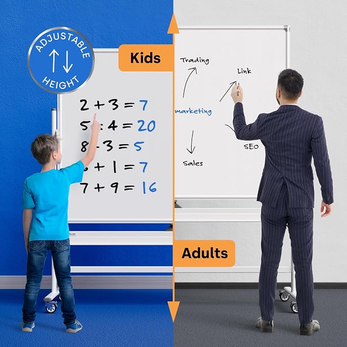 Rolling Dry Erase Board 60 x 46 - Image 2