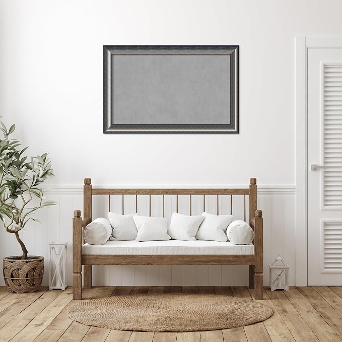 Amanti Art Silver Framed Magnetic Board 30x46 Large Vision Board - Image 4
