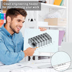 1 Pack 50 Sheets 8.5" x 11" Isometric Graph Paper Pad Landscape - Image 5