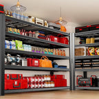 ZEUKMXOO 62" W 3050LBS Storage Shelves Unit, 5 Tier Heavy Duty Metal Shelving - Image 2