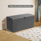 Yardgrace 80 Gallon Pro Resin Deck Box, Waterproof Outdoor Storage Bin - Image 6
