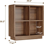 ChooChoo 4 Cube Storage Organizer, Wooden Bookcase - Image 3