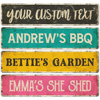 Custom Rustic Sign, Personalized Decor Street Signs Gift, 40x10 Inches by SigoSigns