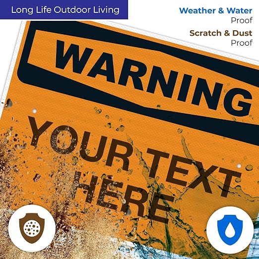 Custom Warning Sign, OSHA Sign, 18x24 Inches, 3M EGP Reflective .080 Aluminum - Image 5