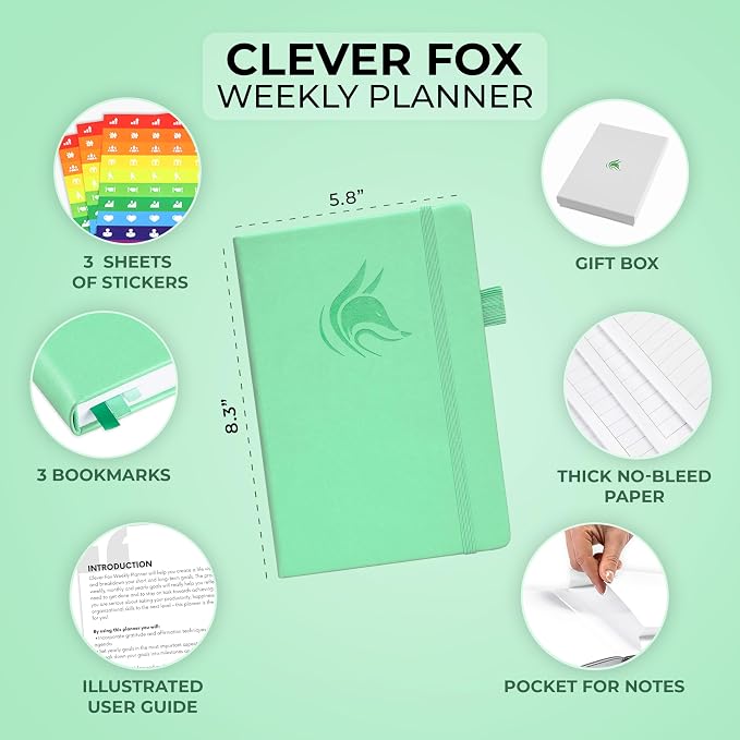 Clever Fox Planner – Undated Weekly & Monthly Planner - Image 2