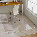 GLSLAND 47"x40" Tempered Glass Chair Mat Heavy-Duty Floor Protector - Image 8