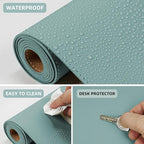 Leather Desk pad Protector, Large Desk mat - Image 4