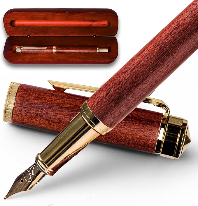Ellington Pens Luxury Wood Fountain Pen Set –Medium Nib by EllingtonPens