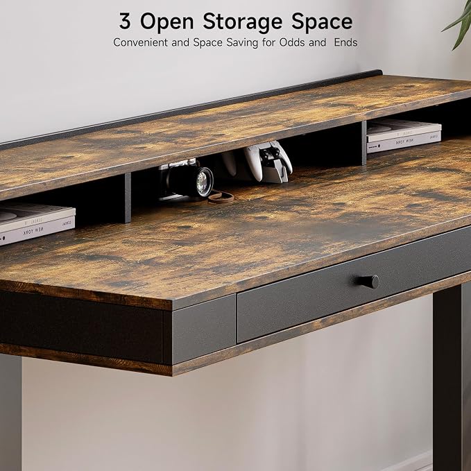 ONBRILL Standing Desk with Drawers, 63x23.6 Electric Stand Up Desk with Storage - Image 5