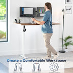 VIVO Electric 60 x 30 in Rustic Standing Desk, Memory Height Adjustment - Image 4