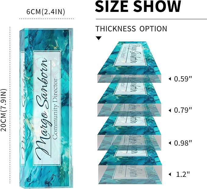 Personalized Name Plate for Desk, Custom Desk Name Plate, Acrylic Name Plate - Image 5