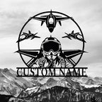 Personalized Metal Airplane Wall Art, Airplane Name Sign, Customized Pilot Name - Image 2