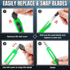 TIFICAL 30 Pack Box Cutter Retractable, Snap-Off 9MM Utility Knife, Auto-Lock - Image 6