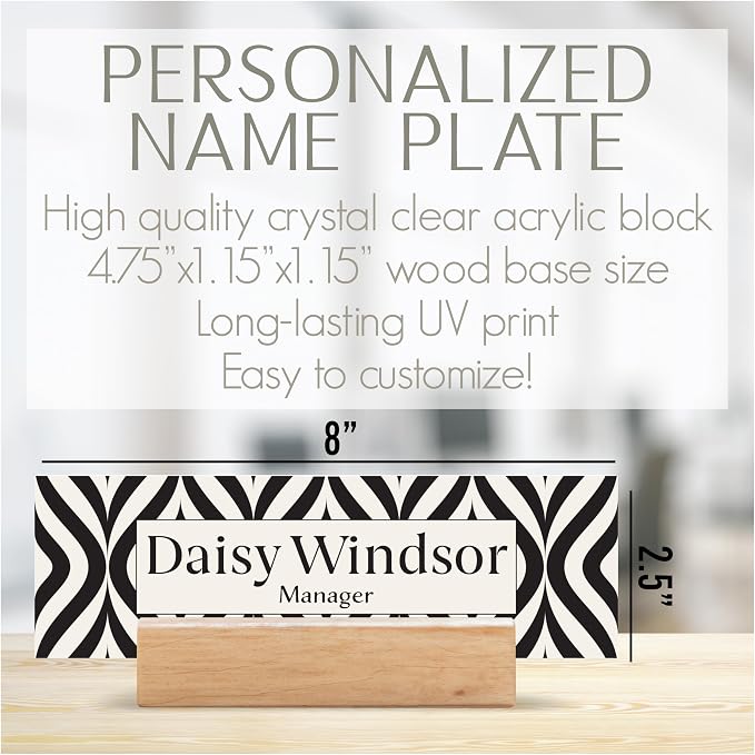 Acrylic Desk Name Plate Personalized - Image 7