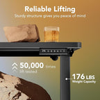 HUANUO 63 x 28 inch Electric Standing Desk Adjustable Height, 4 Memory Height - Image 4