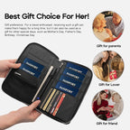 RFID Blocking Family Passport Holder Wallet 6, Premium Leather Travel Document - Image 5