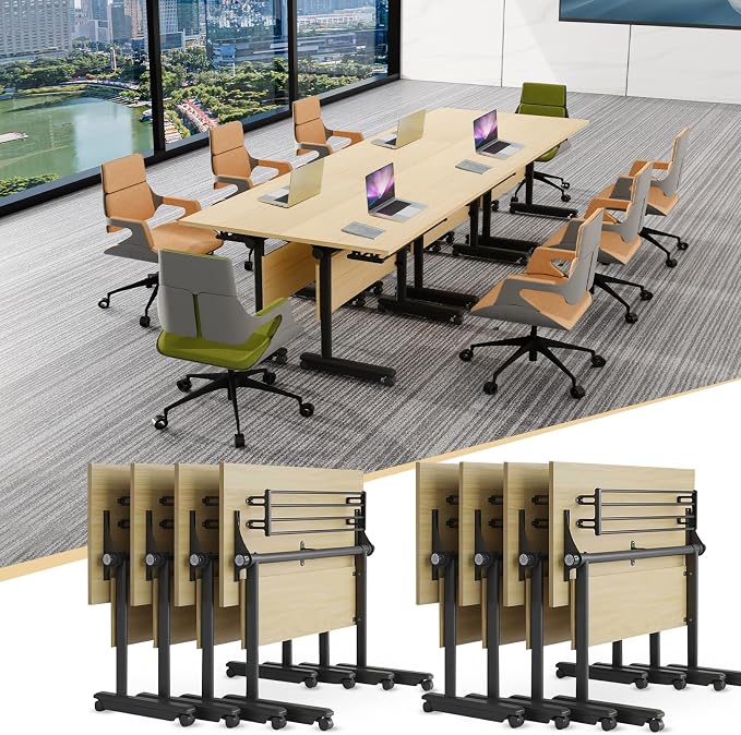 Conference Table, 55.1''Folding Conference Room Table by Unknown